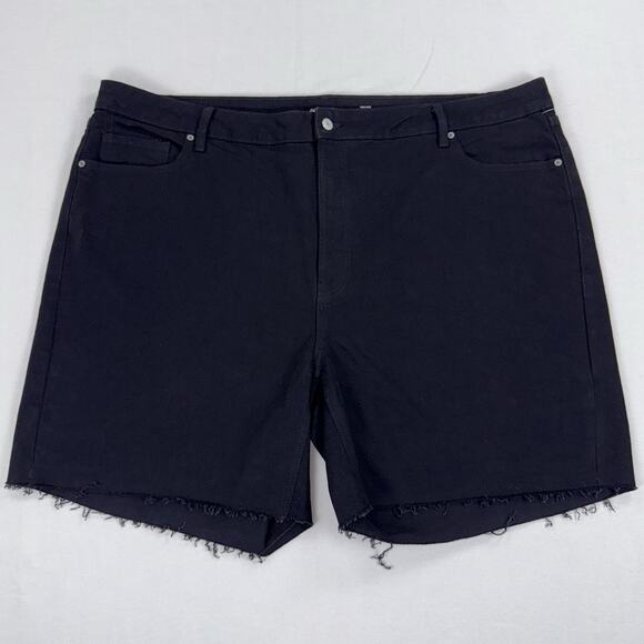 Old Navy Plus Women's OG Straight High Rise Jean Denim Short 3X Black - Picture 2 of 11